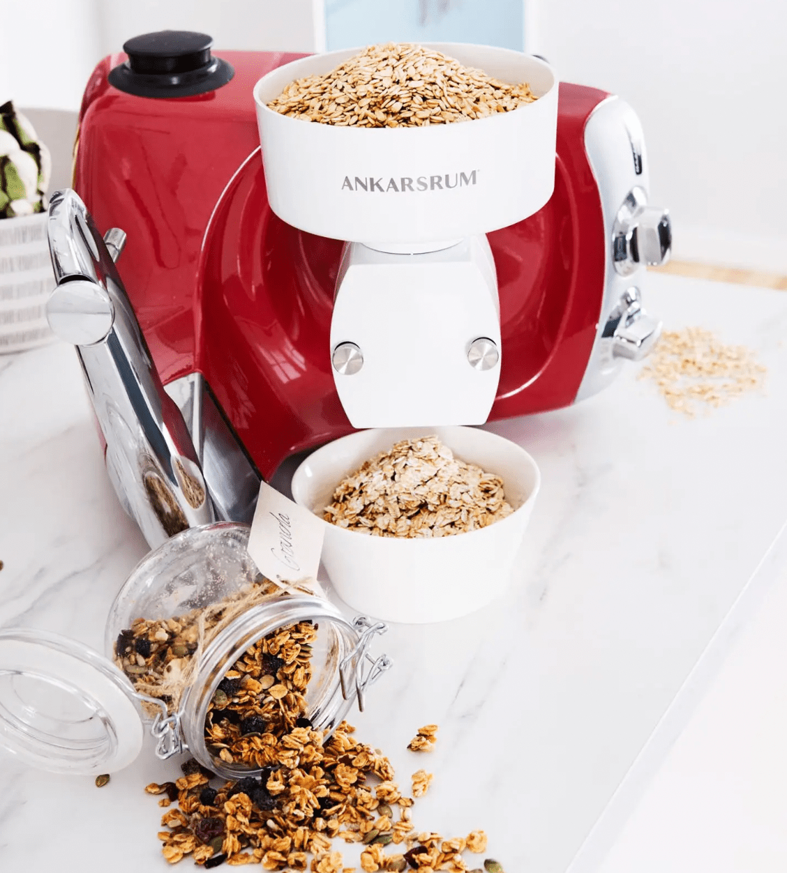 Ankarsrum Flake Mill Attachment for Stand Mixer - Roll Grains, Make Smoothies & More | Perfect for Baking, Healthy Snacks & Meal Prep
