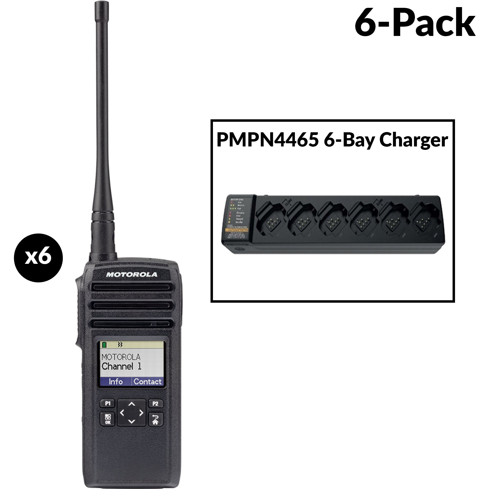 Motorola DTR700 Digital Two-Way Radio - Long Range Walkie Talkie for Business & Outdoor Adventures - Perfect for Construction, Security & Hiking