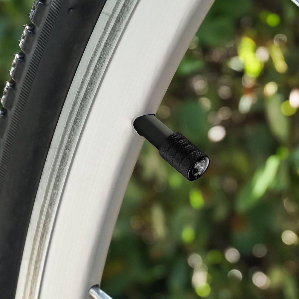Premium Black Aluminum Valve Stem Caps for Motorcycle & Bicycle Wheels - Largemouth Bass Fishing Design - Perfect for Outdoor Enthusiasts and Bike Accessories