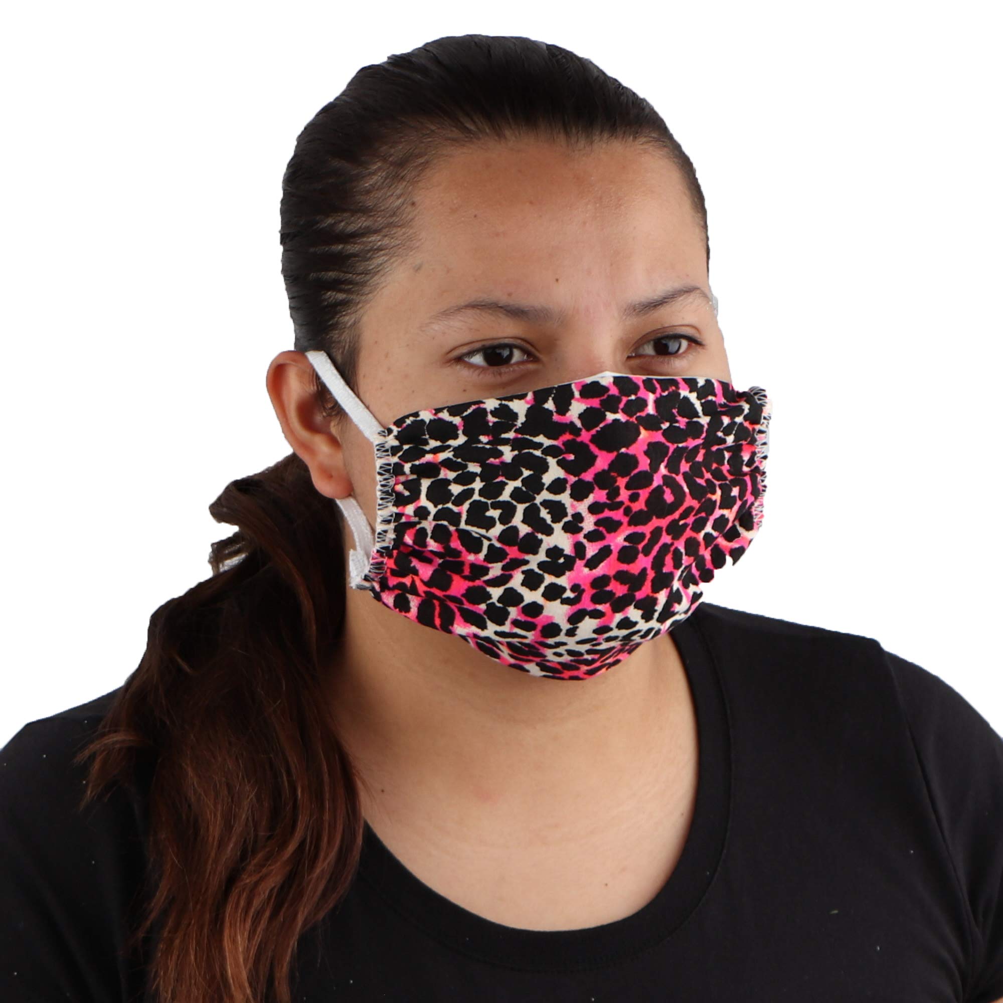 2-Ply Reusable Cotton Face Masks - Washable 3-Pack with Assorted Prints - Made in USA - Perfect for Travel, Work & Daily Protection