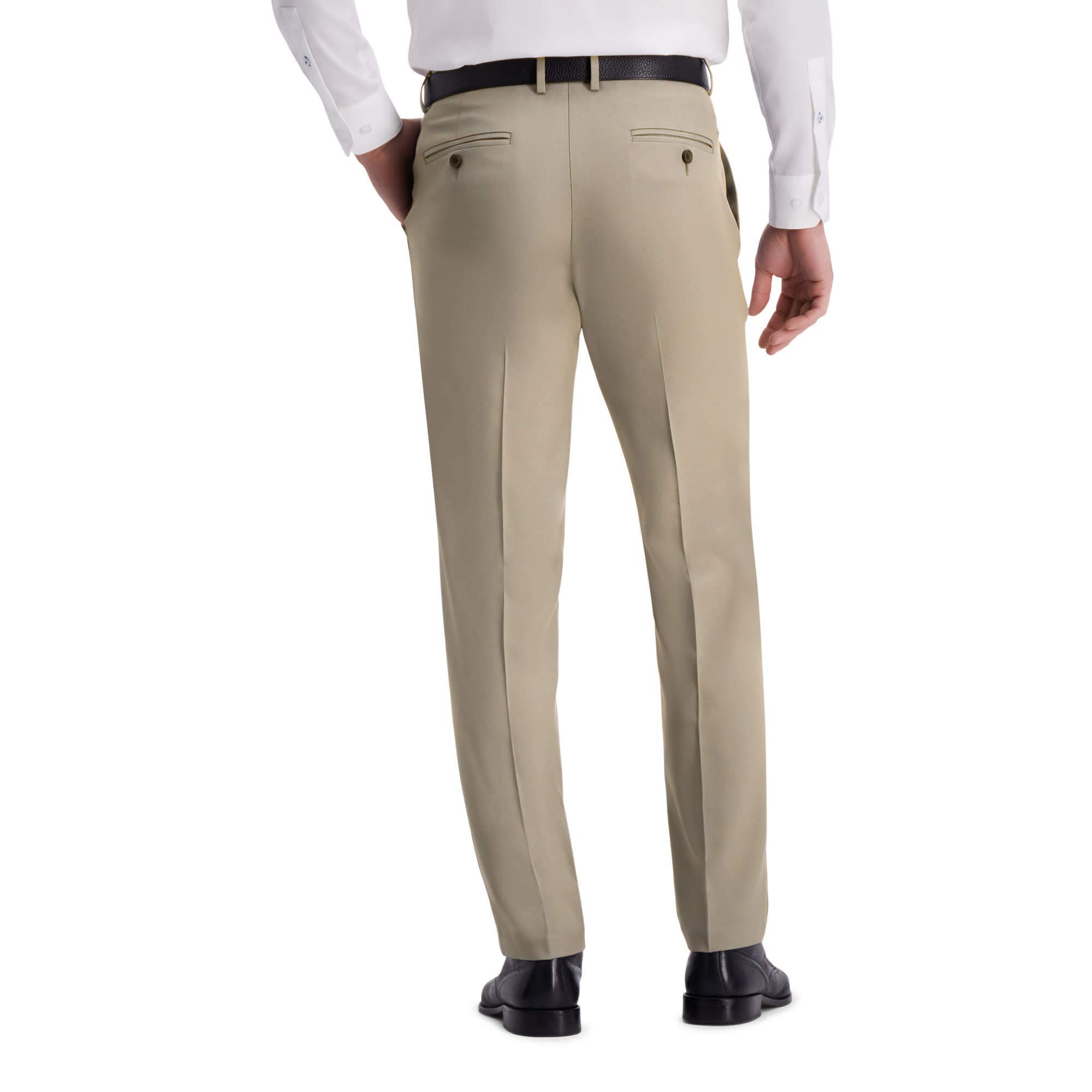 Haggar Men's Straight Fit Dress Pants - Comfortable Office & Business Casual Trousers for Work & Formal Occasions