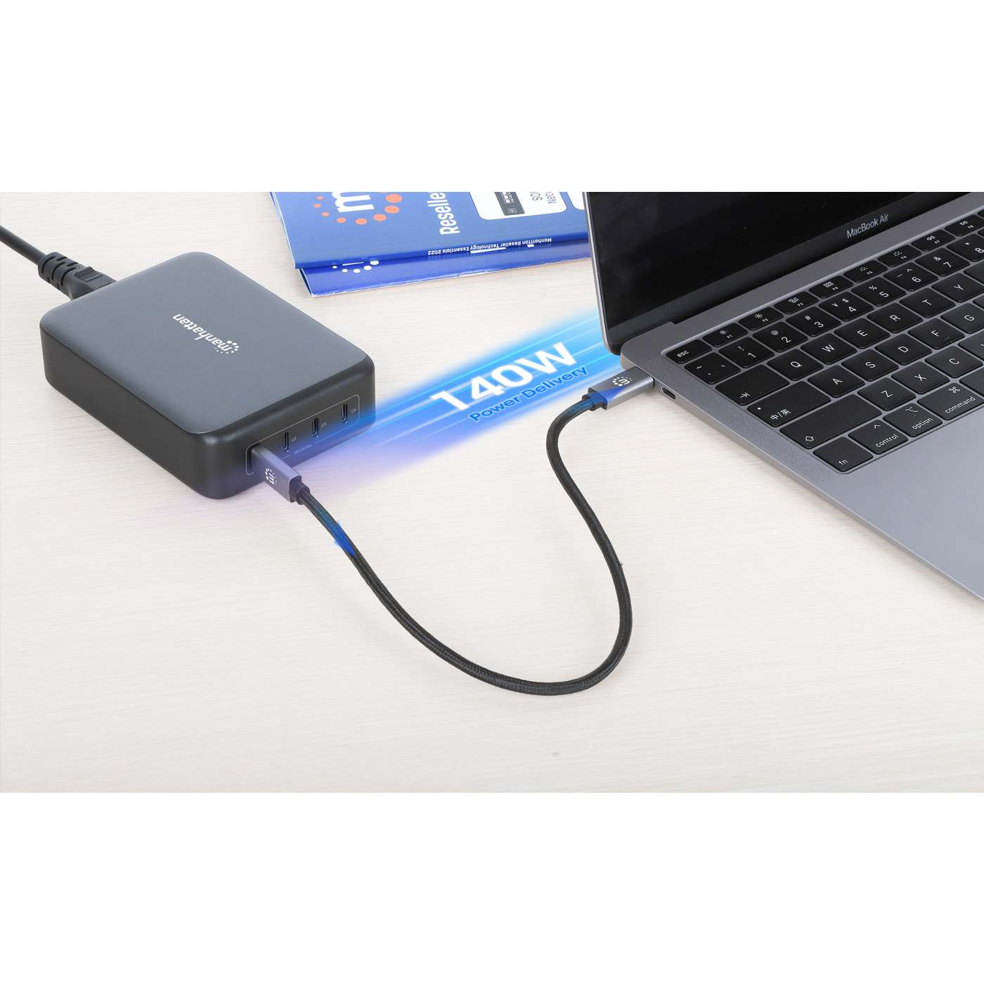4-Port GaN USB C Fast Charger Station 240W PD 3.1 - Ultra Compact Wall Charger for MacBook Pro, iPhone 15, iPad, Galaxy S23 | Perfect for Home, Office & Travel Charging Multiple Devices Simultaneously