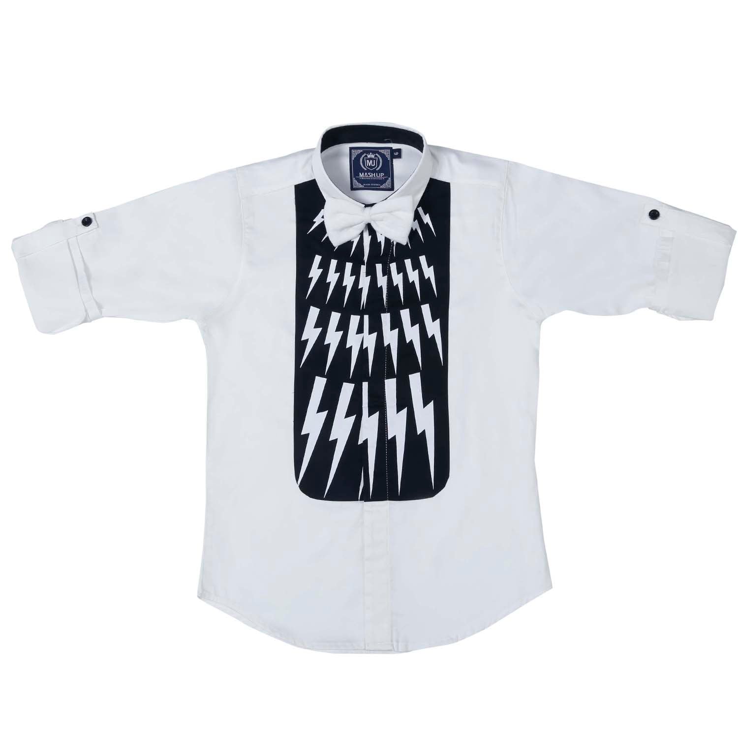 Stylish MashUp Designer White Party Shirt for Men & Women - Perfect for Cocktail Parties, Weddings & Special Events