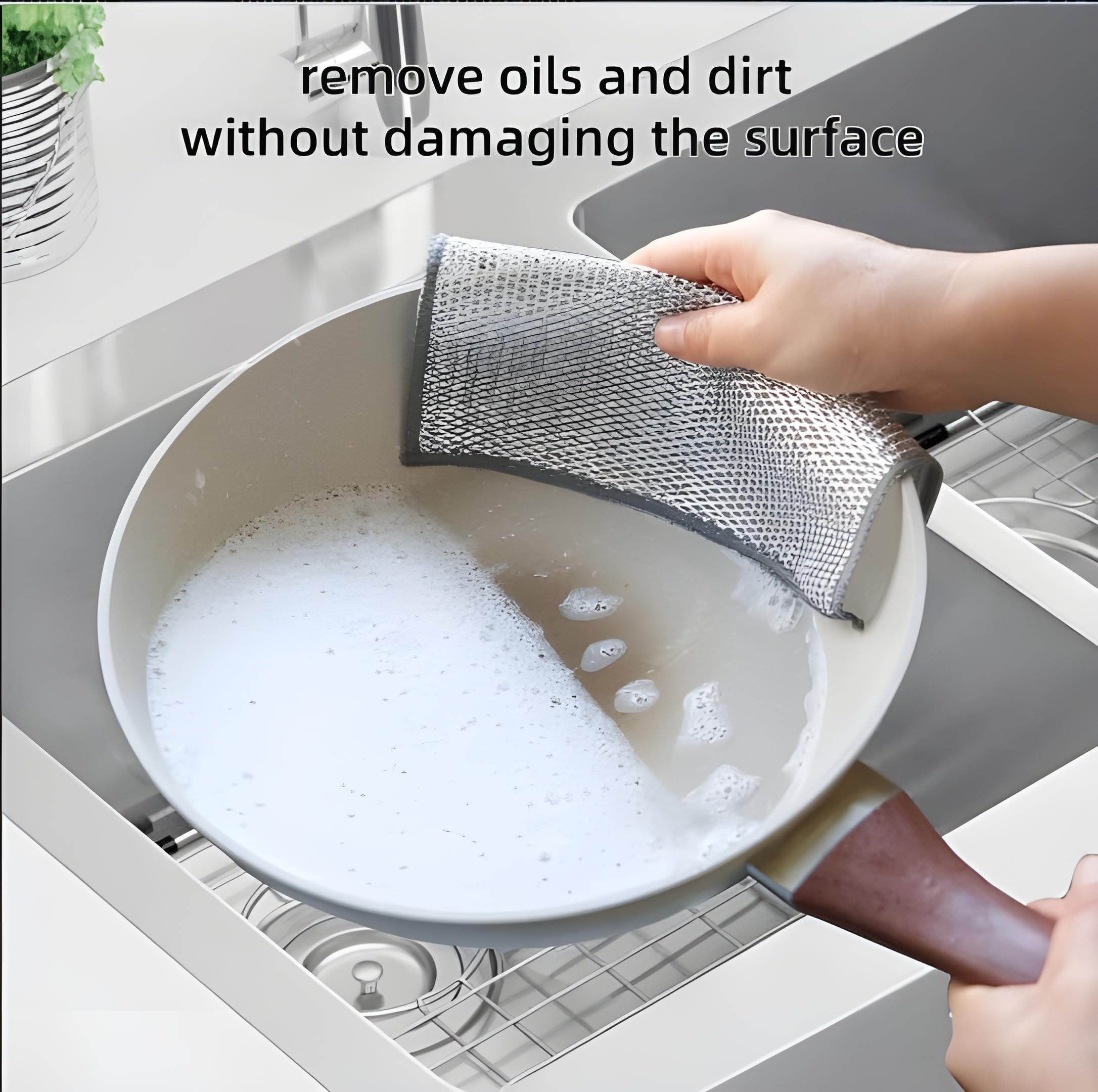 Premium Stainless Steel Scrubber Pads - 6 Pack Multipurpose Dishwashing Scourers | Non-Scratch Wire Dishcloths for Wet & Dry Cleaning | Heavy Duty Kitchen Scrub Pads for Dishes, Sinks, Countertops | Easy Rinse & Machine Washable | Perfect for Daily Kitchen Cleaning & Tough Stain Removal