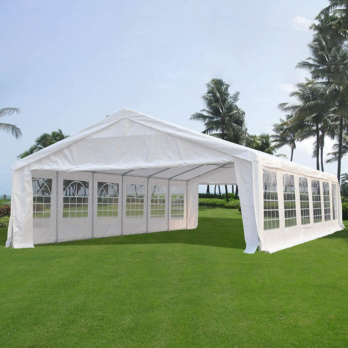 20' x 40' White Party Tent - Heavy Duty Outdoor Canopy for Weddings, Events & Backyard Gatherings - Waterproof & UV Resistant Shelter