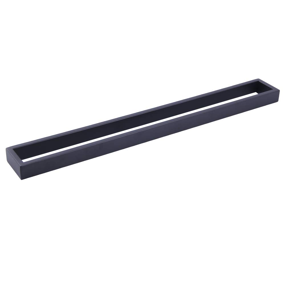 24-Inch Matte Black Bath Hand Towel Bar - SUS 304 Stainless Steel Square Towel Rack Holder for Bathroom Wall Mount - Durable & Rustproof Bathroom Accessory for Towel Organization & Spa-Like Decor