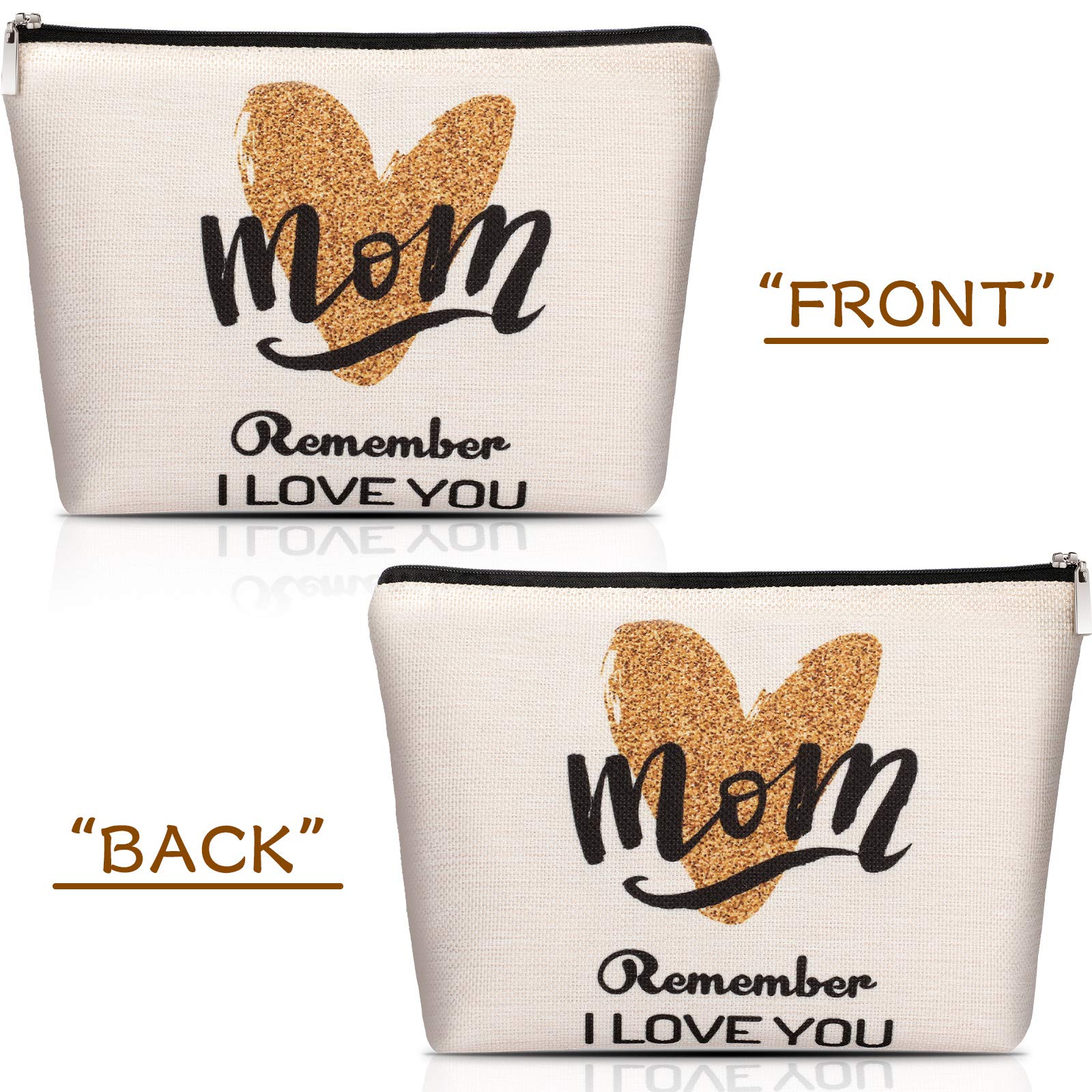 Double-Sided Printing Waterproof Makeup Bag for Travel - Cosmetic Pouch with Zipper Storage for Toiletries | Perfect Gift for Mom on Mother's Day, Birthday & Thanksgiving | Great for Travel, Gym & Daily Organizer