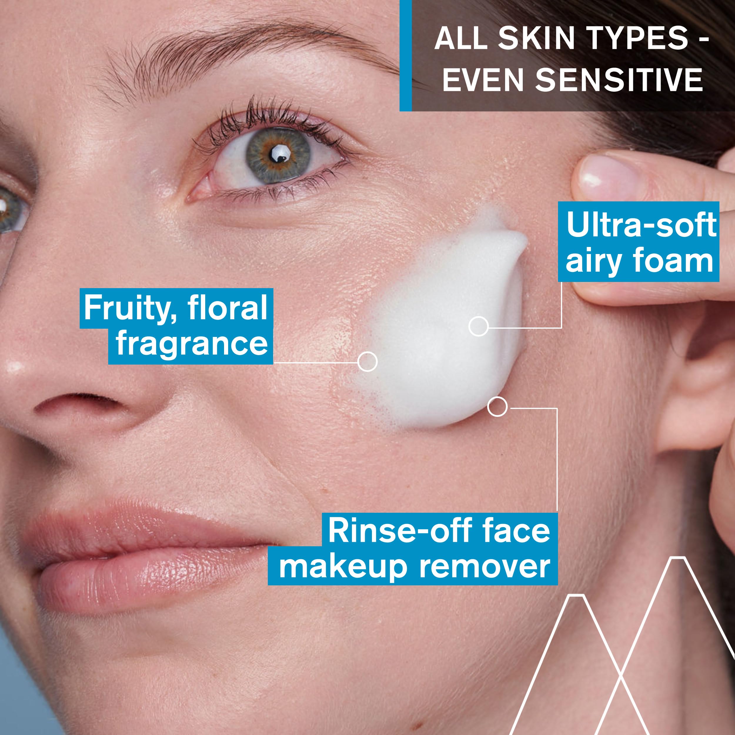 Uriage Ultra-Soft Airy Foam Face Cleanser & Makeup Remover 150ml - Gentle Rinse-Off Cleanser for Sensitive Skin - Floral Fragrance, Soap-Free, Physiological pH - Perfect for Daily Makeup Removal & Skincare Routine