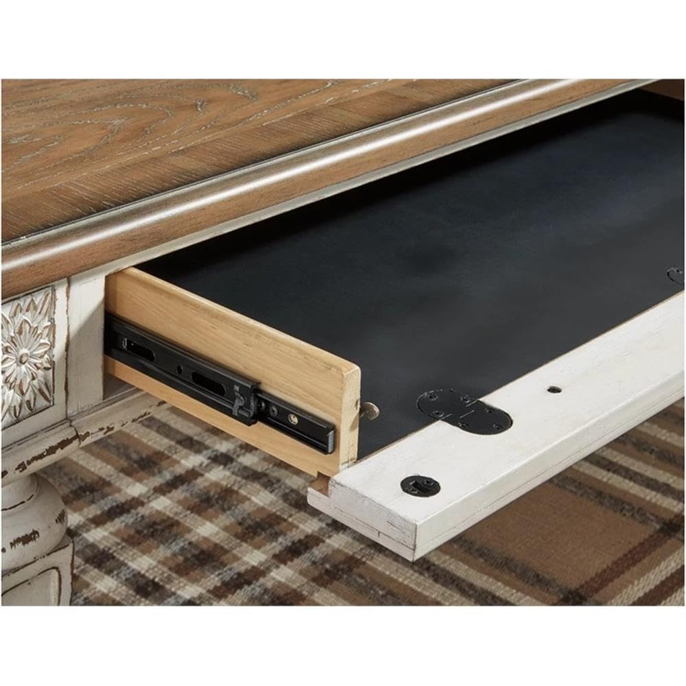 BOWERY HILL White Modern Computer Desk with USB Ports - Engineered Wood Home Office Desk for Work, Study & Gaming - Compact Writing Table for Small Spaces & Dorm Rooms