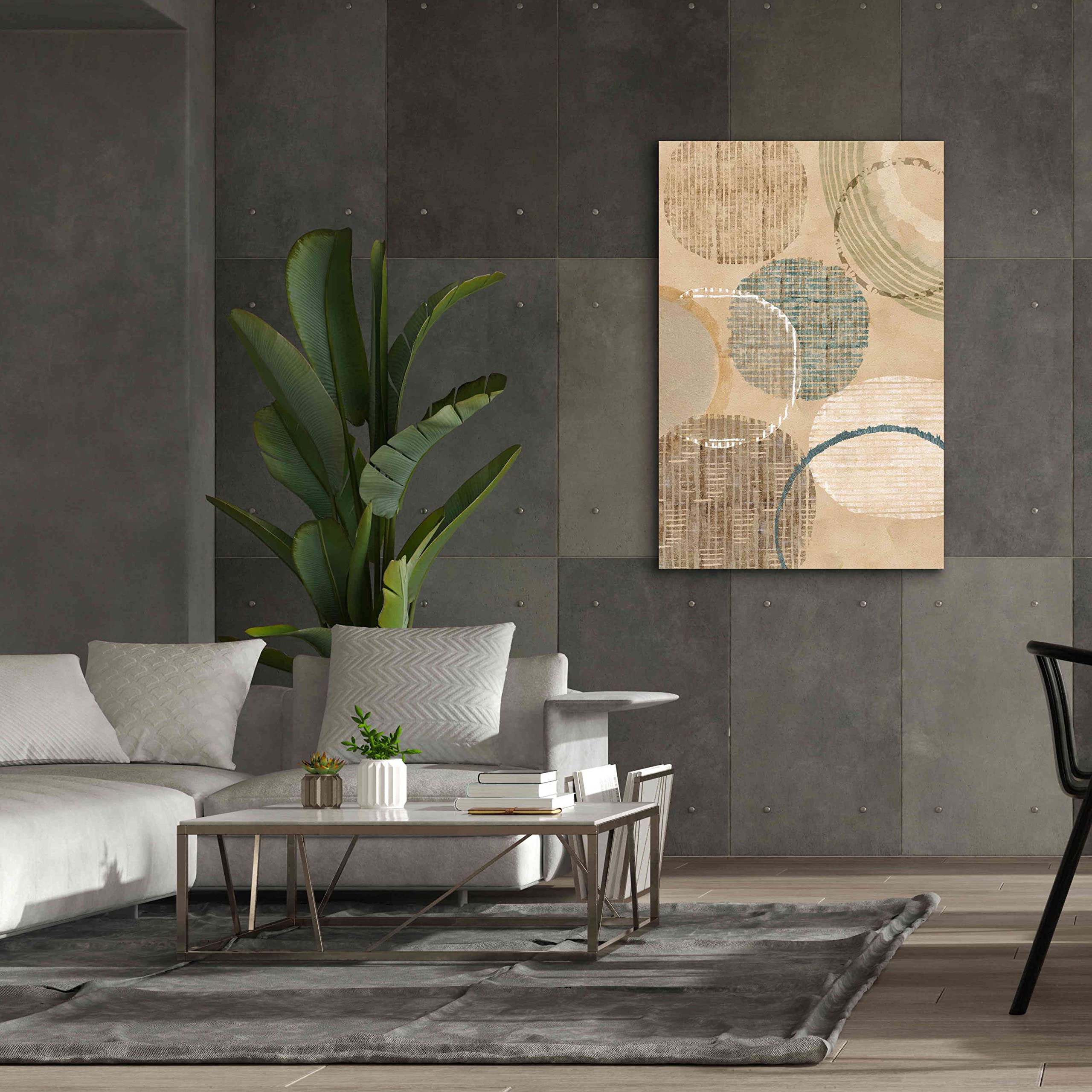 Flora Kouta Woven Baskets I Giclee Canvas Wall Art Print - 40x60 Inches Modern Home Decor for Living Room, Bedroom & Office