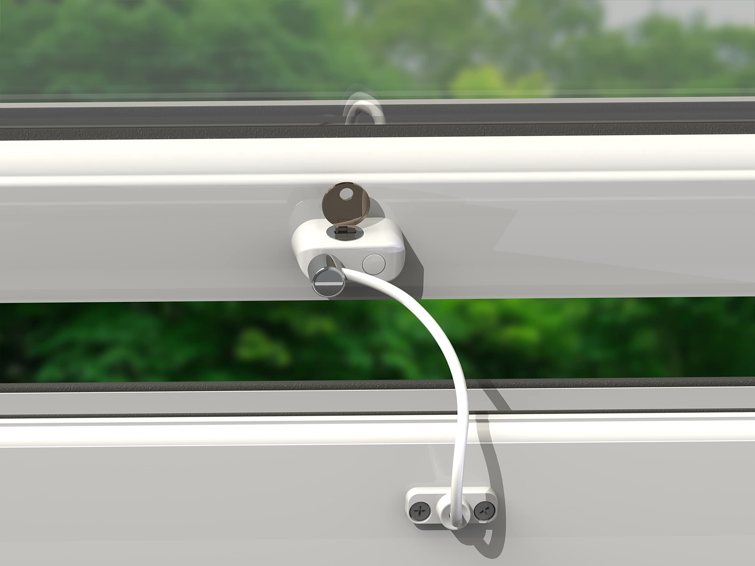 Child Safety Window & Door Locks - Baby Proofing Security Locks with Key for Home Protection | Prevent Kids from Opening Windows & Falling | White (Ideal for Apartments, Nurseries & Childproofing Homes)