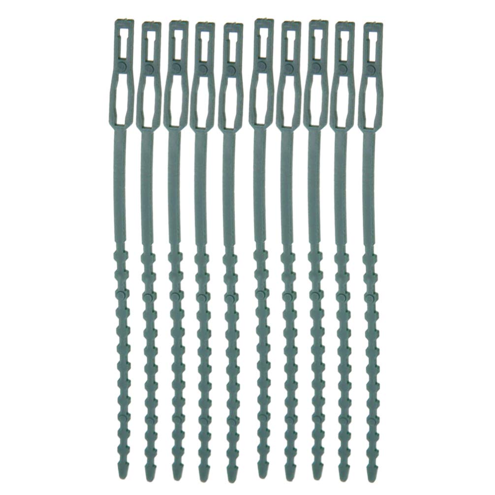 50PCS Green Garden Plant Support Ties - Flexible Vine Climbing Cable Ties for Gardening, Outdoor Plant Training, and DIY Projects - Ideal for Tomatoes, Cucumbers, and Flowering Vines
