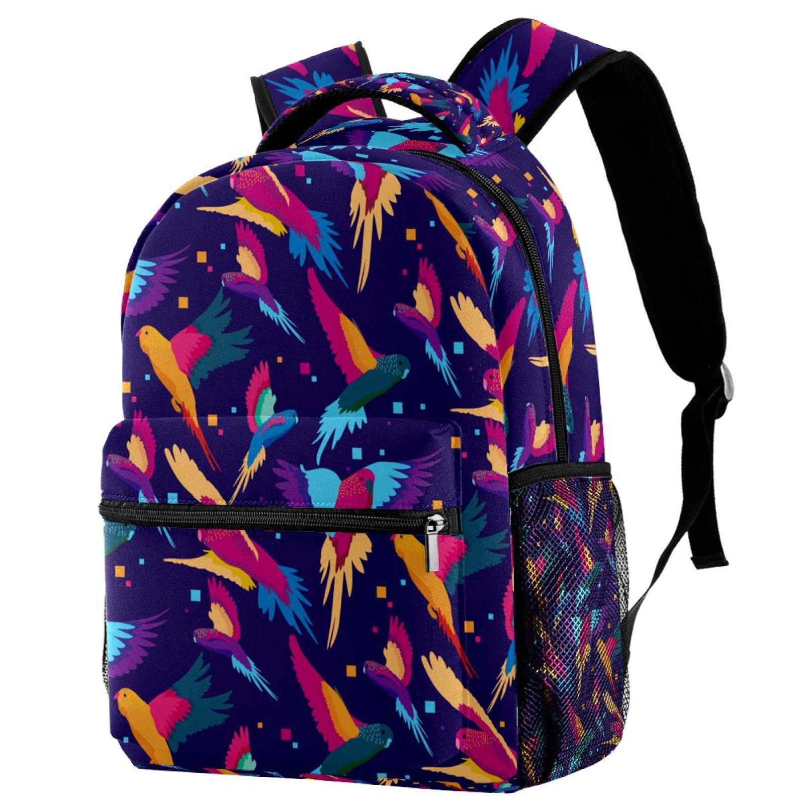 Colorful Budgie Backpack for Women & Men - School, Travel & Hiking