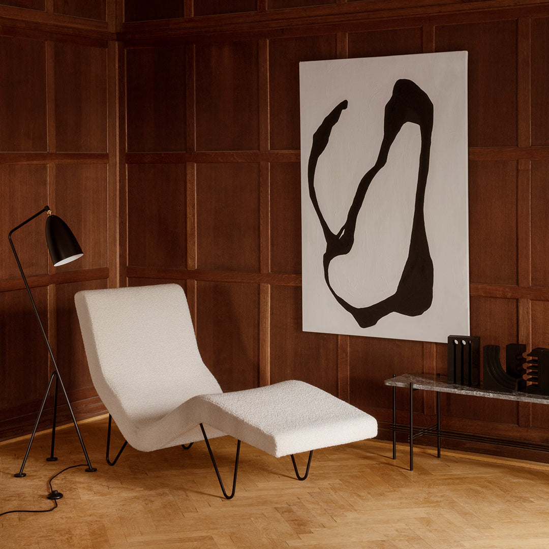 Modern Grossman Gräshoppa Floor Lamp - Adjustable LED Reading Light for Living Room, Bedroom & Office - Scandinavian Design with Flexible Gooseneck - Warm White Light for Cozy Ambience
