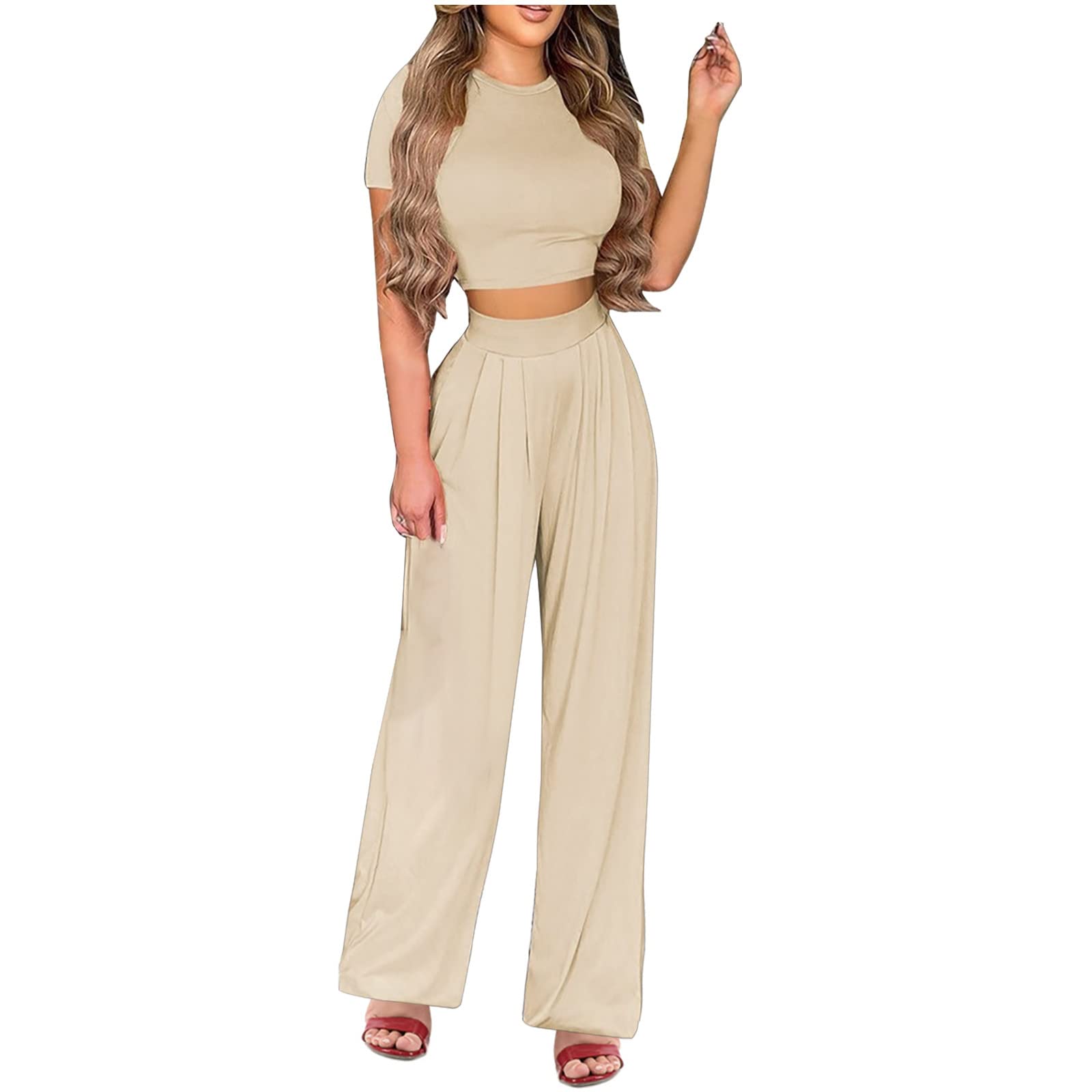 Floral Print Women's Workout Sets - Summer Casual Two Piece Yoga Outfits with Waist Detail | Matching Gym & Lounge Wear for Women | Perfect for Yoga, Gym, Running, Travel & Home Relaxation | Ideal for Workouts, Outdoor Activities & Leisure Wear