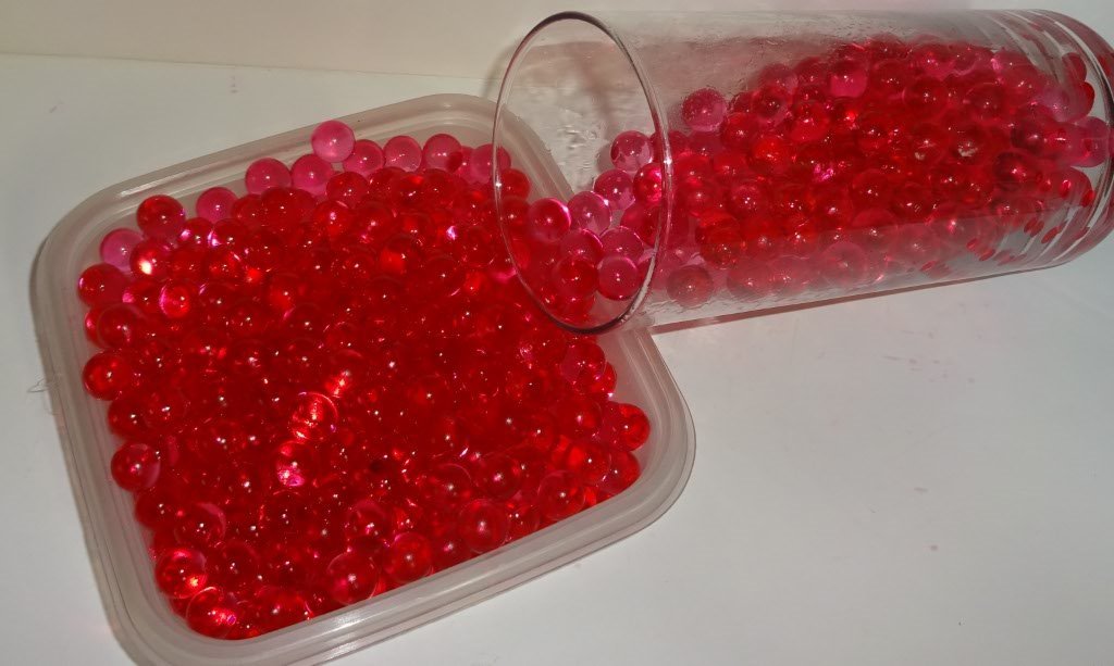 Deco Water Beads - Vibrant Vase Filler & Wedding Centerpiece, DIY Candle Holders, Home Decor & Sensory Play (Red) | Perfect for Weddings, Parties, and Relaxation Therapy