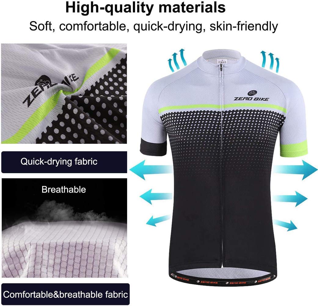 **Men's Cycling Jersey & Shorts Set - Breathable Quick-Dry Short Sleeve MTB Bike Shirt with 3D Padded Bicycle Shorts - Perfect for Mountain Biking & Road Cycling**