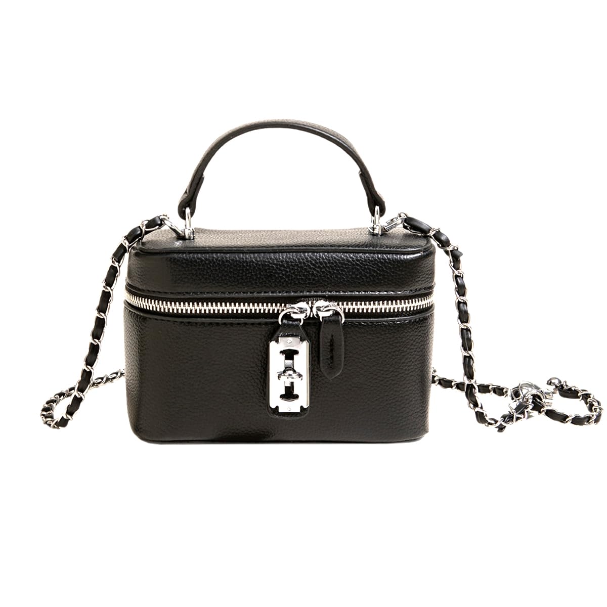 YXBQueen Women's Trendy Mini Crossbody Shoulder Bag - Stylish Box Purse for Everyday Use, Work, and Travel - Black Handbag for Women