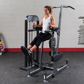 Body Solid Weight Assist Vertical Knee Raise Machine - Home Gym Equipment for Core Strength Training & Ab Workouts - Perfect for Fitness Enthusiasts & Home Workouts