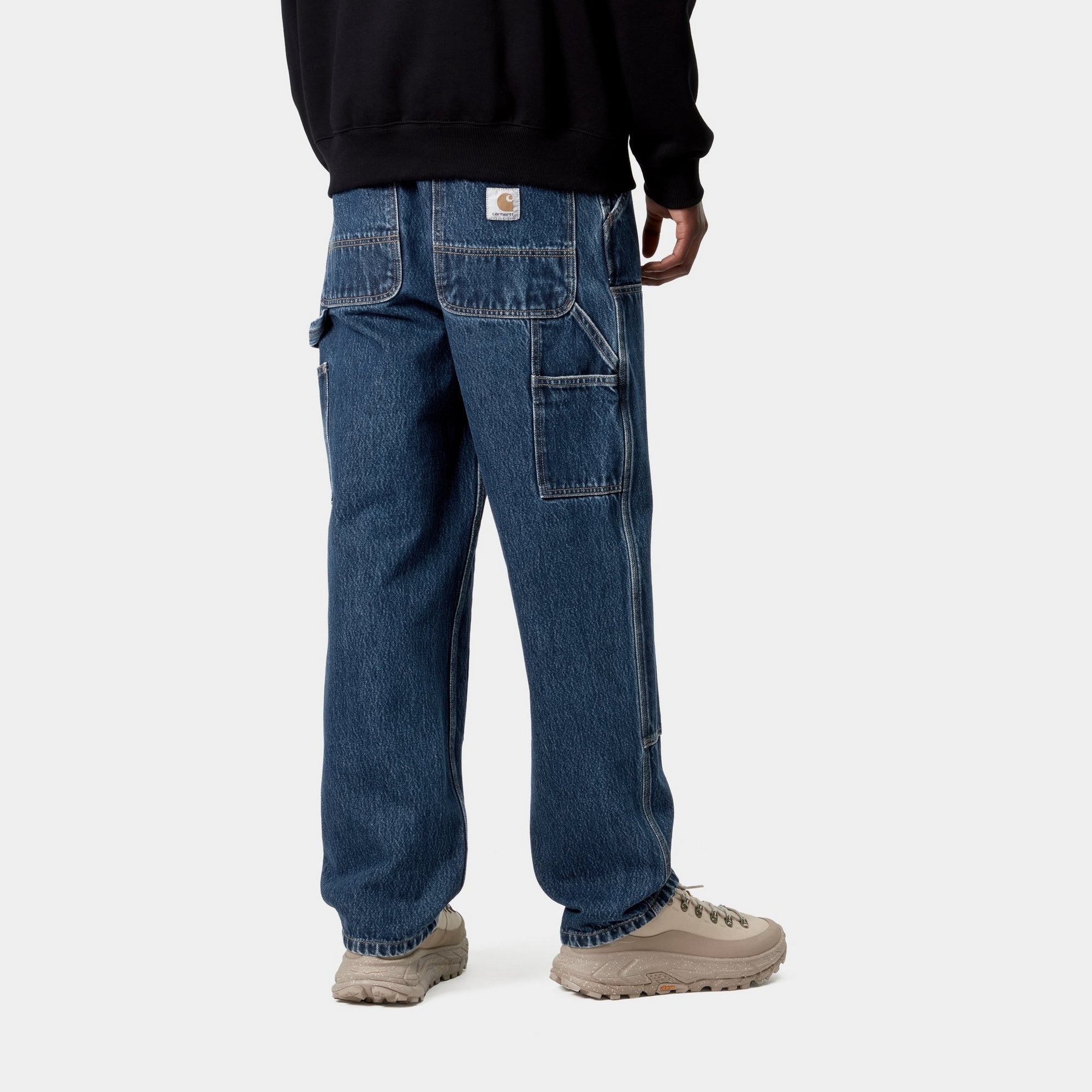 Double Knee Work Pants - Durable Denim Jeans for Men | Stone Washed Blue | Perfect for Construction, Carpentry & Outdoor Work