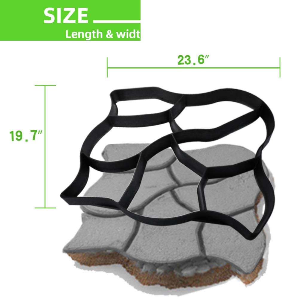 Reusable Concrete Path Maker Molds for DIY Walkway & Stepping Stones - Oversized Lawn, Patio, Yard & Garden Paving Molds | Perfect for Outdoor Landscaping & Pathway Projects