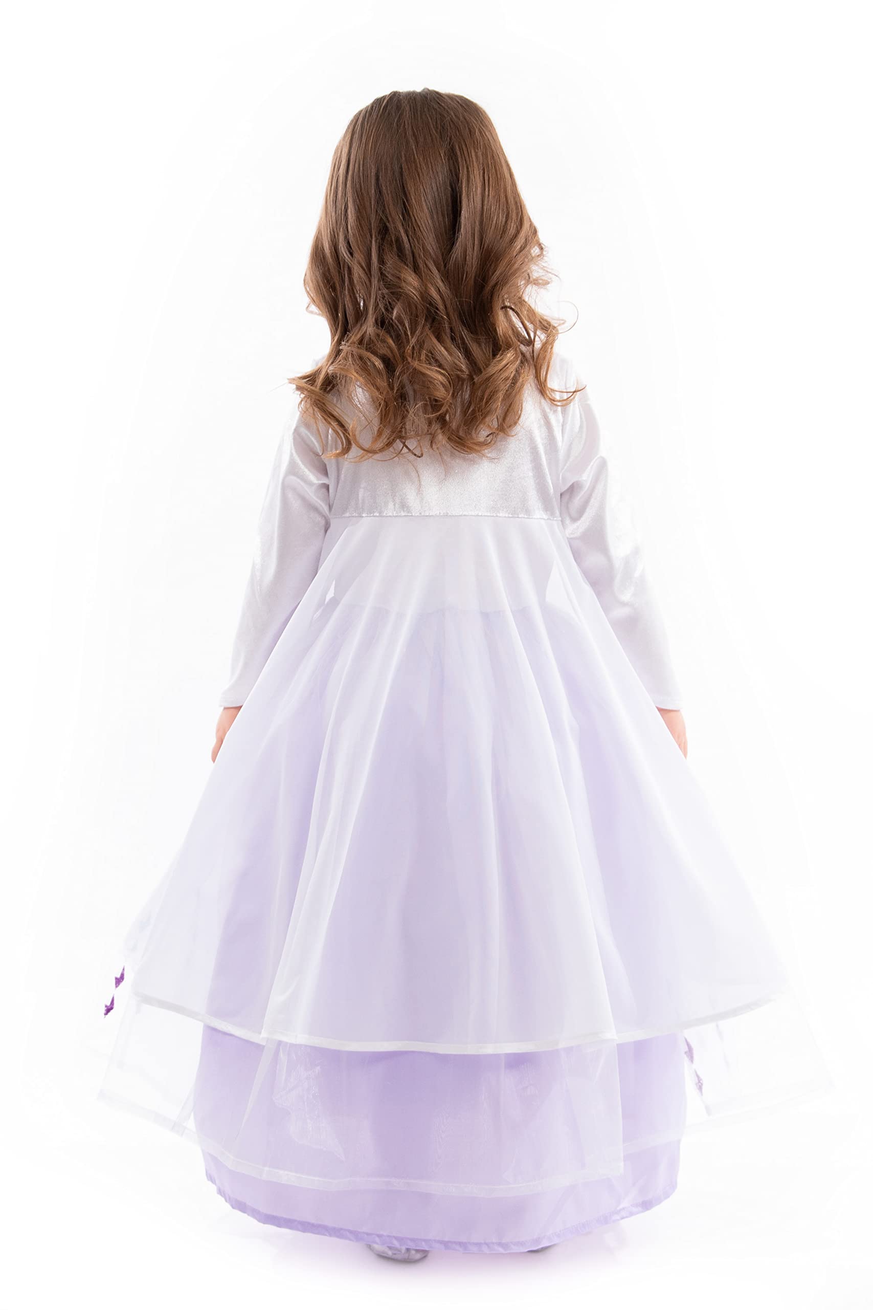 Little Adventures Deluxe Ice Queen Coronation Dress - Machine Washable Kids Princess Costume for Pretend Play, Birthday Parties & Halloween Dress Up | Perfect for Themed Events & Photo Shoots