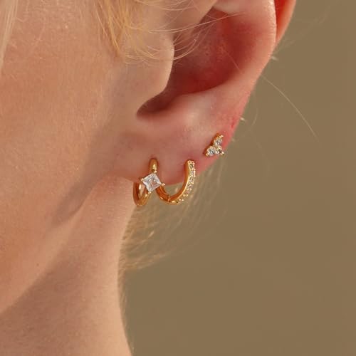 Athena Diamond 3 Pairs & Gold