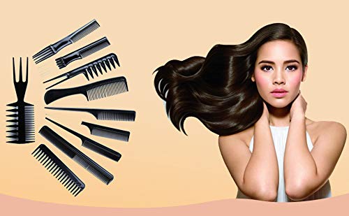 Premium 9-Piece Hair Cutting & Styling Kit - Professional Hair Comb Set with Scissors for Men & Women - Perfect for Home Haircuts, Salon Styling & Barber Use
