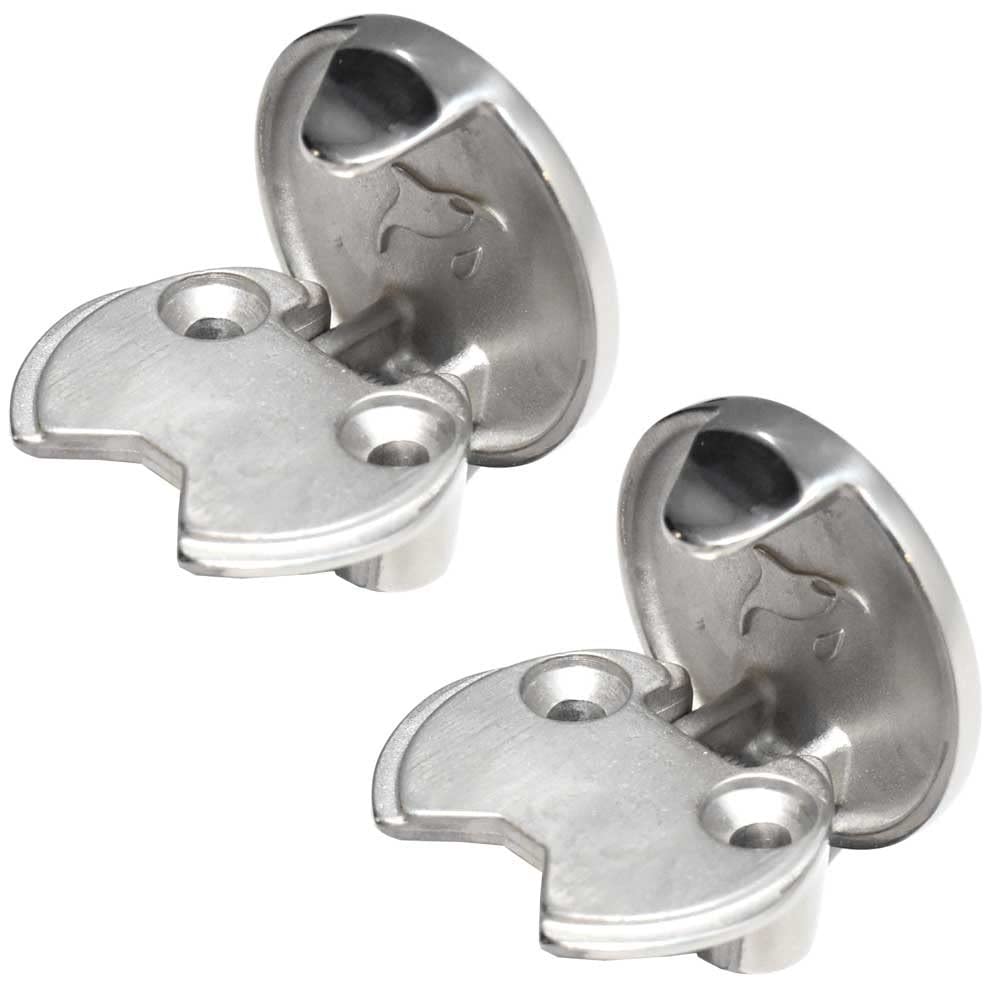 Marine Town Boat Fender Hooks 0508587 - Heavy Duty Surface Mount Round Boat Fender Hooks (Pair) for Dock, Pier, and Yacht Protection | Perfect for Boating, Fishing, and Marine Applications