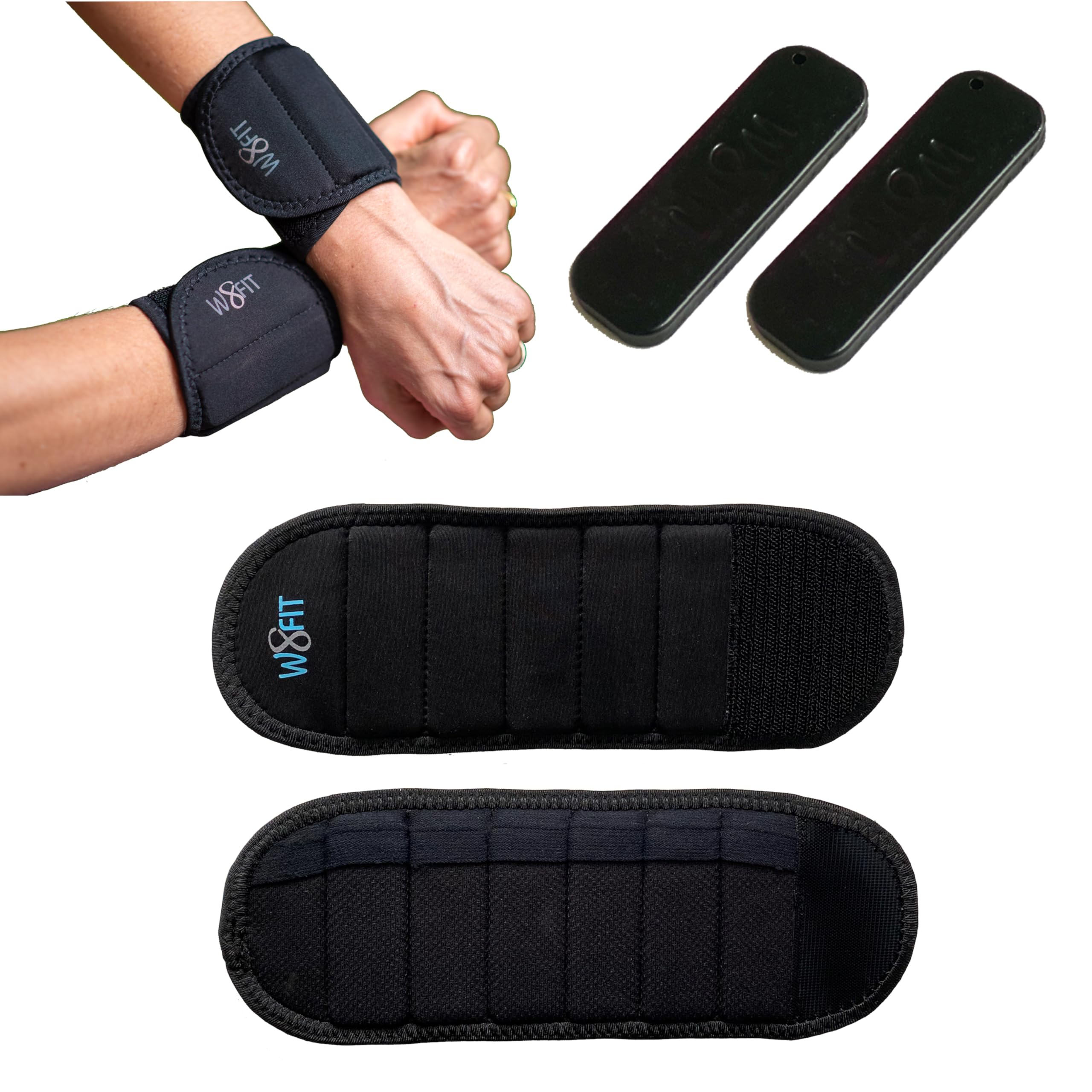 Adjustable Wearable Wrist Weights for Women & Men - 1-5lb Arm Weights for Walking, Running, Fitness Training & Physical Therapy - Perfect for Home Workouts, Jogging & Rehabilitation Exercises