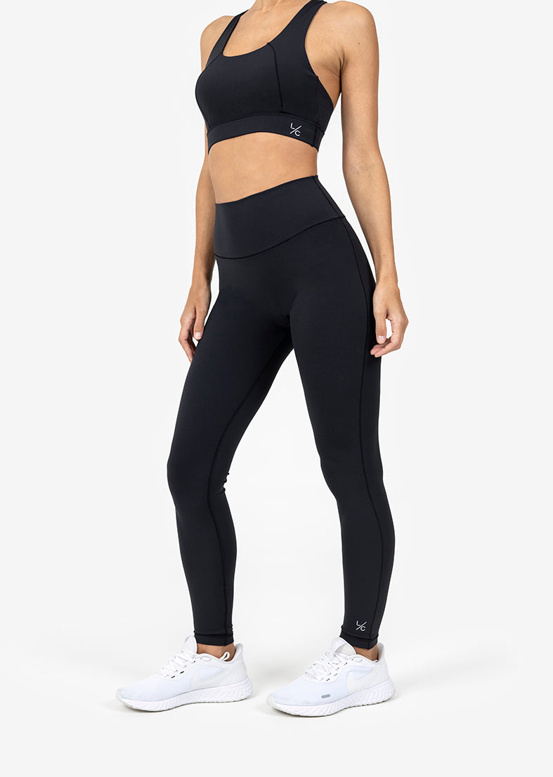 Elevate Life Crossback Bra - Women's Supportive Sports Bra for Yoga, Running & Gym - Comfortable & Breathable Black Workout Top