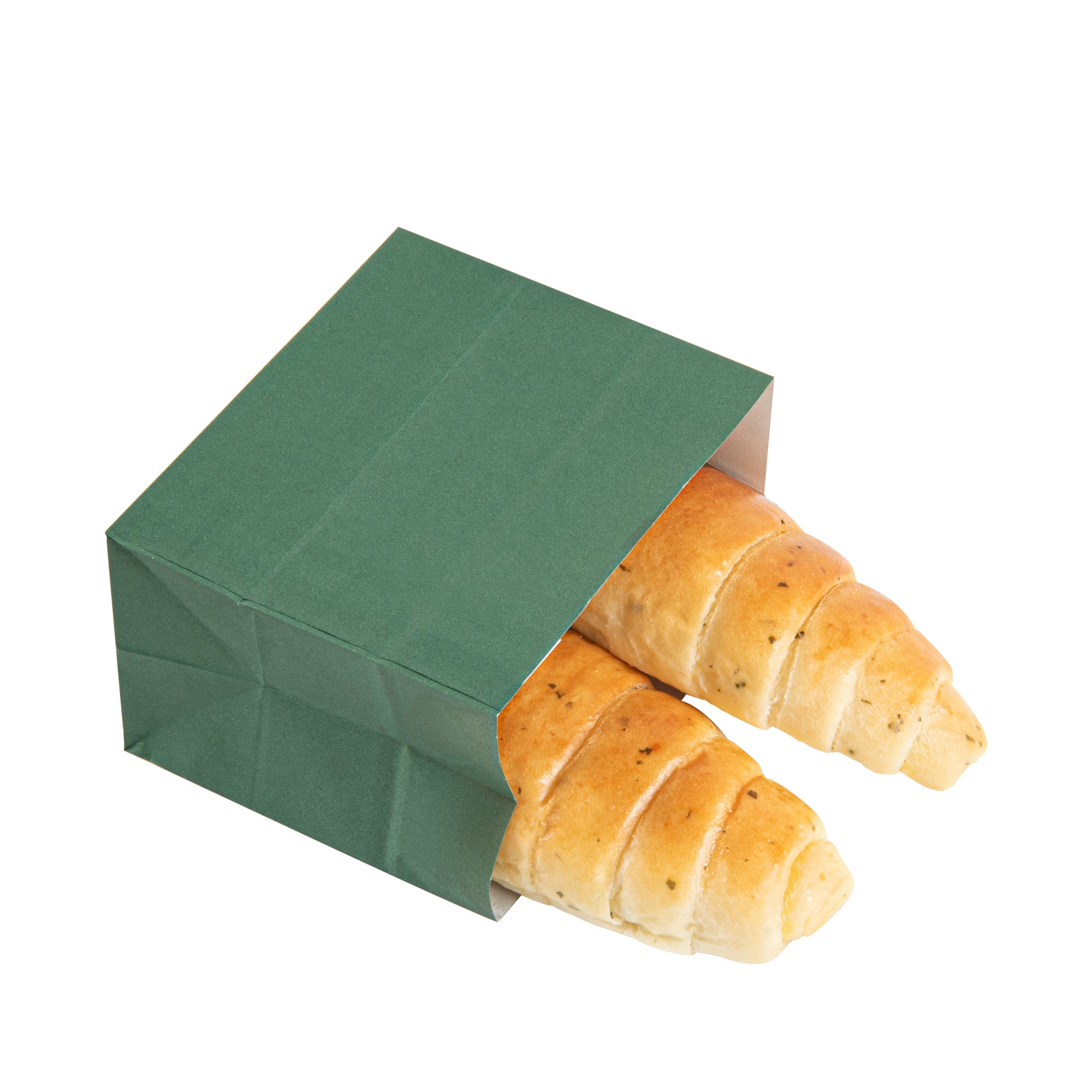 Eco-Friendly Forest Green Paper Snack Bags - 4.25