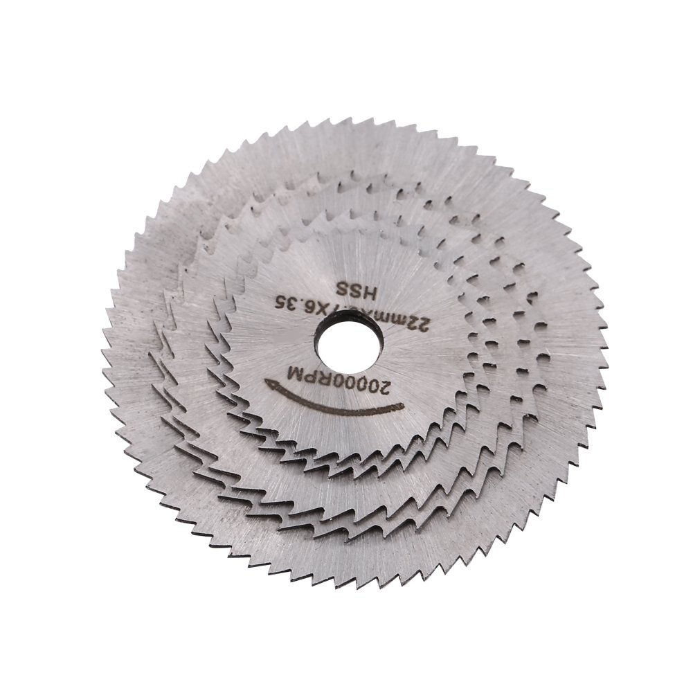 5-Piece Mini HSS Circular Saw Blade Set with Extension Rod - High Speed Steel Cutting Blades for Metal & Wood - Perfect for DIY Projects, Home Renovation & Crafting