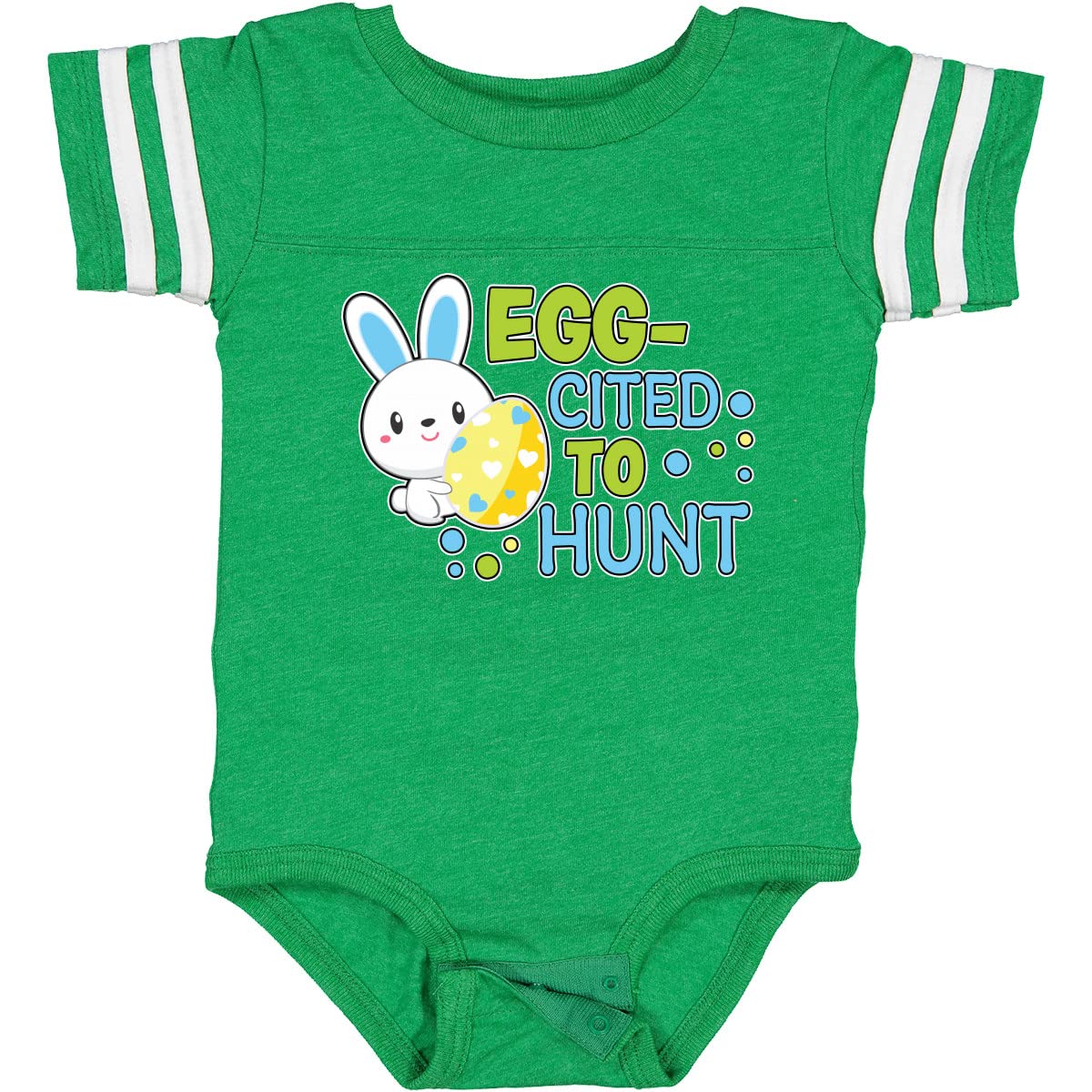 Eggcited To Hunt with Bunny Holding Easter Egg Baby Bodysuit - Cute Easter Outfit for Infants & Toddlers - Perfect for Easter Egg Hunts, Family Photos & Spring Celebrations