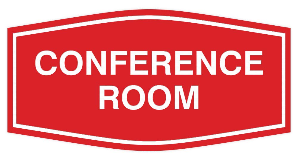 Premium Red Conference Room Sign - Large Size for Office Meetings & Business Events | Elegant Door Sign for Professional Spaces