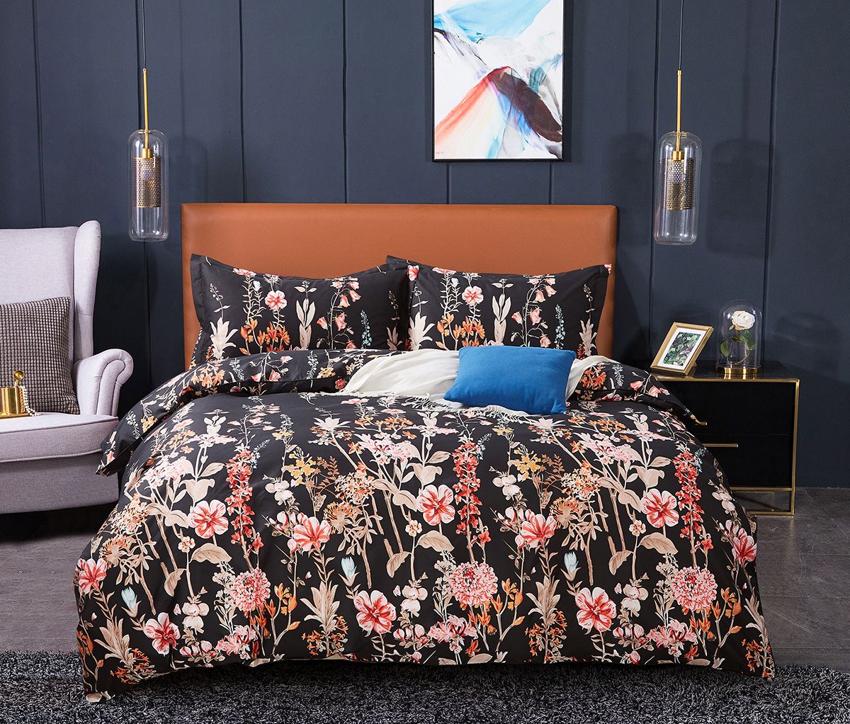 Hayman Queen Size Duvet Cover Set - Soft & Breathable Bedding Set with Zipper Closure - Perfect for Master Bedroom, Guest Room & Hotel Use