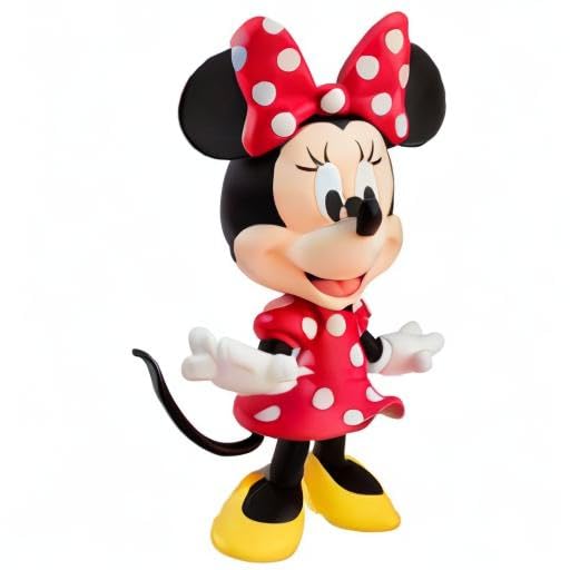 Disney Minnie Mouse Nendoroid Action Figure - Polka Dot Dress Version | Collectible Anime PVC Model | Perfect for Disney Fans, Anime Collectors & Home Decor