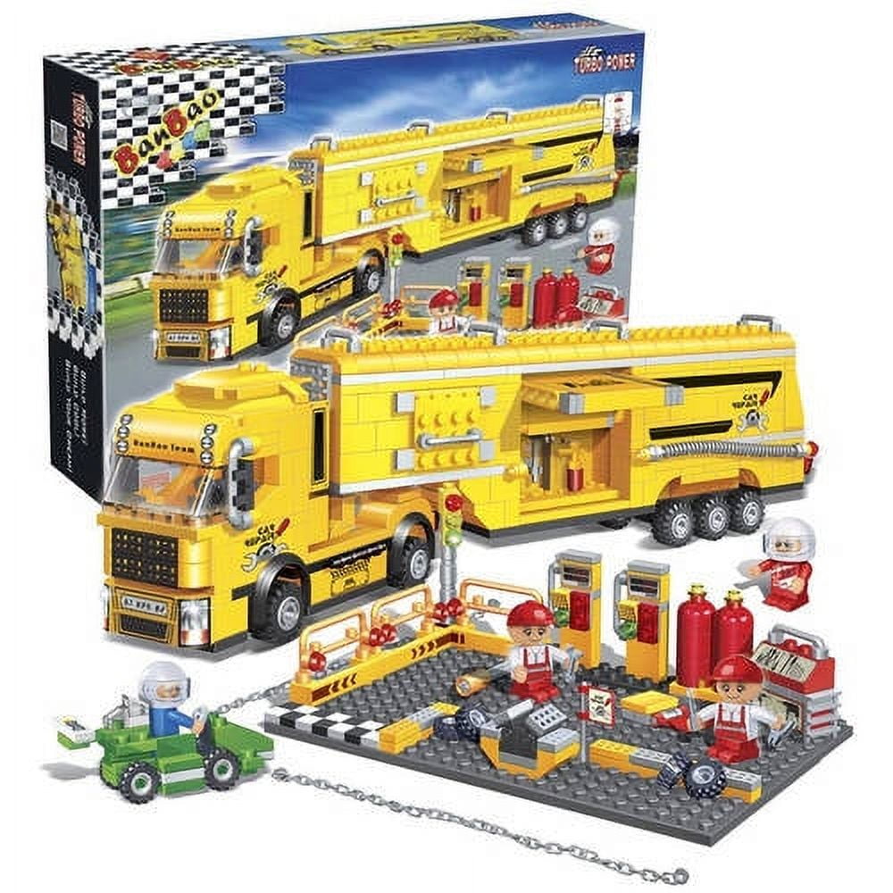 BanBao Racer Maintenance Truck Building Set - 660 Piece Construction Toy for Kids, STEM Learning, Creative Play | Perfect for Birthday Gifts & Educational Activities
