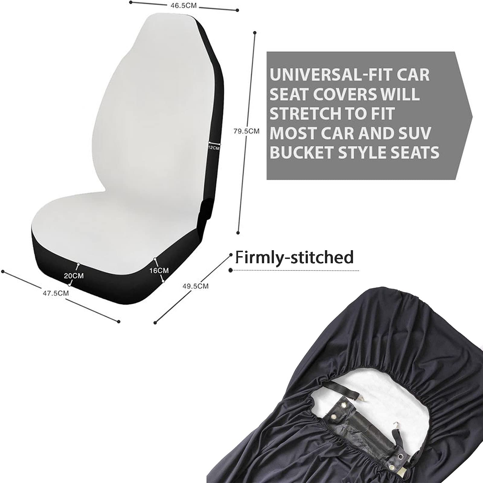 KEIAHUAN Brown Cow Pattern Car Seat Cover Set with Headrest Covers, Steering Wheel Cover, Coasters, Handbrake & Gear Shift Knob Covers for Car, SUV, Van, Truck - Perfect for Road Trips & Daily Commutes