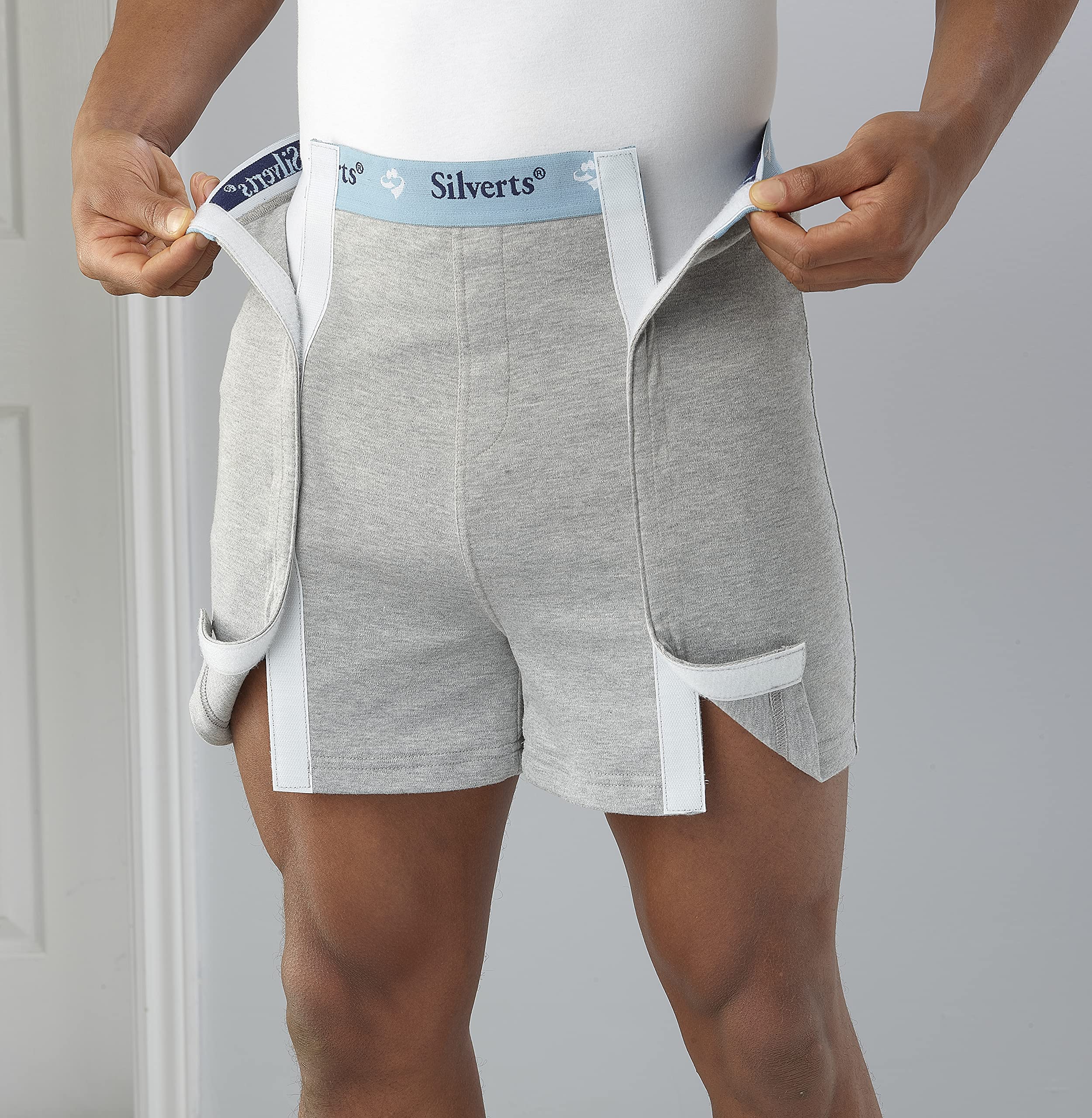 Adaptive Open-Front Underwear for Men - 3 Pack Comfortable & Easy Wear Post-Surgery Underwear for Elderly & Disabled Adults