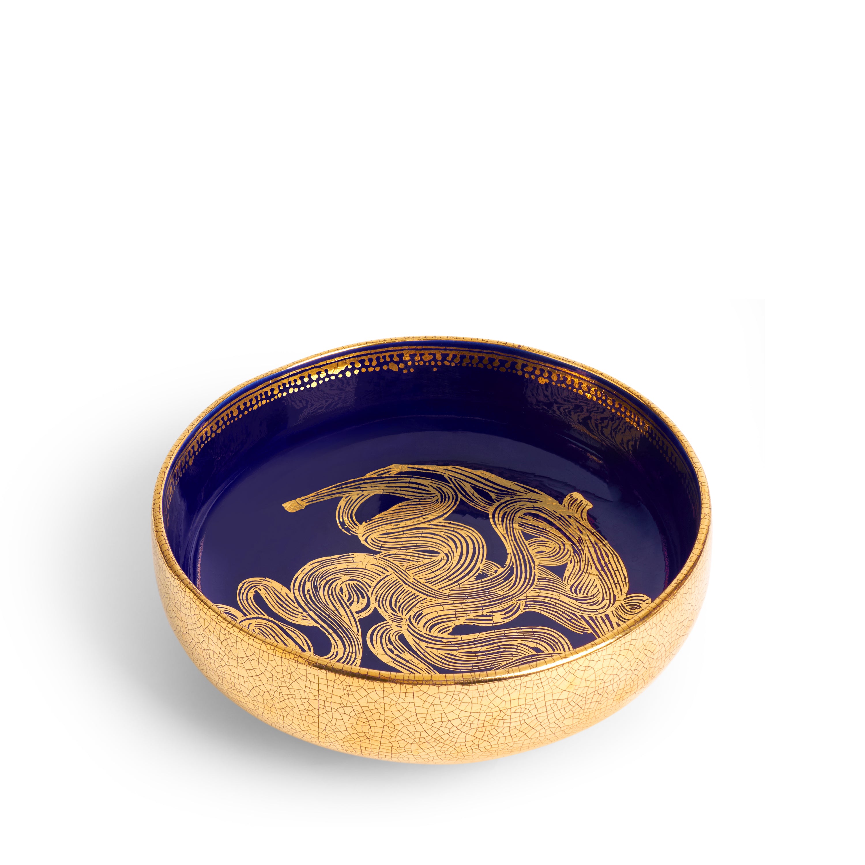 Ruan Hoffmann Ceramic Bowl - Medium Size, Handmade Blue Artisan Bowl for Dining & Home Decor | Perfect for Soup, Salad, Fruit Serving