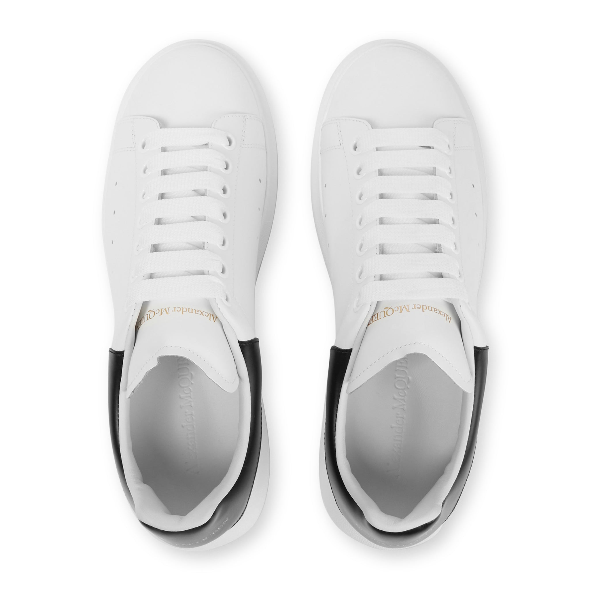 Alexander McQueen White and Black Raised Sole Sneakers - Stylish Luxury Shoes for Men & Women | Perfect for Casual Wear, Street Fashion & Everyday Comfort