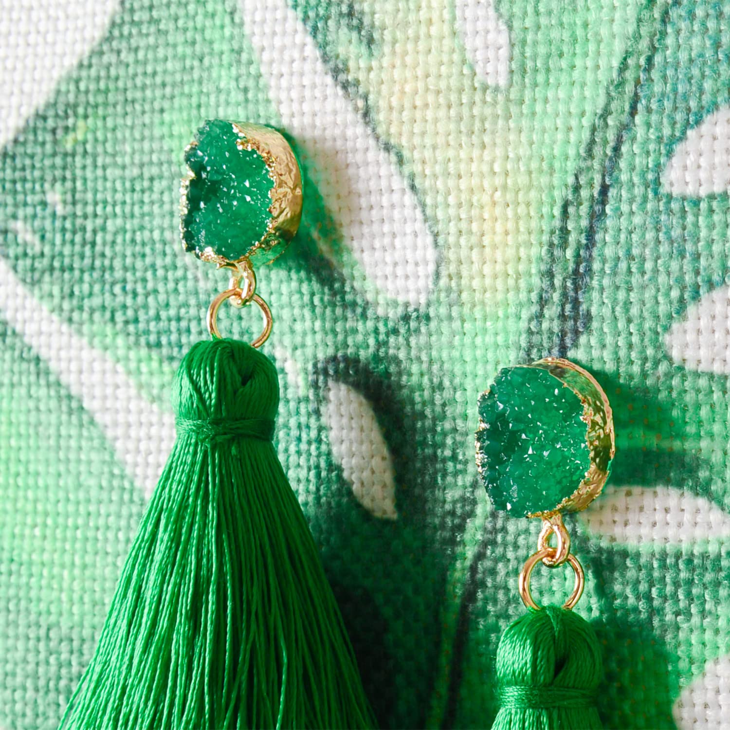 Bohemian Layered Tassel Dangle Earrings for Women - Acrylic Rose Petal Drop Earrings, Holiday Party Jewelry Gift - Perfect for Festive Occasions, Weddings and Special Events