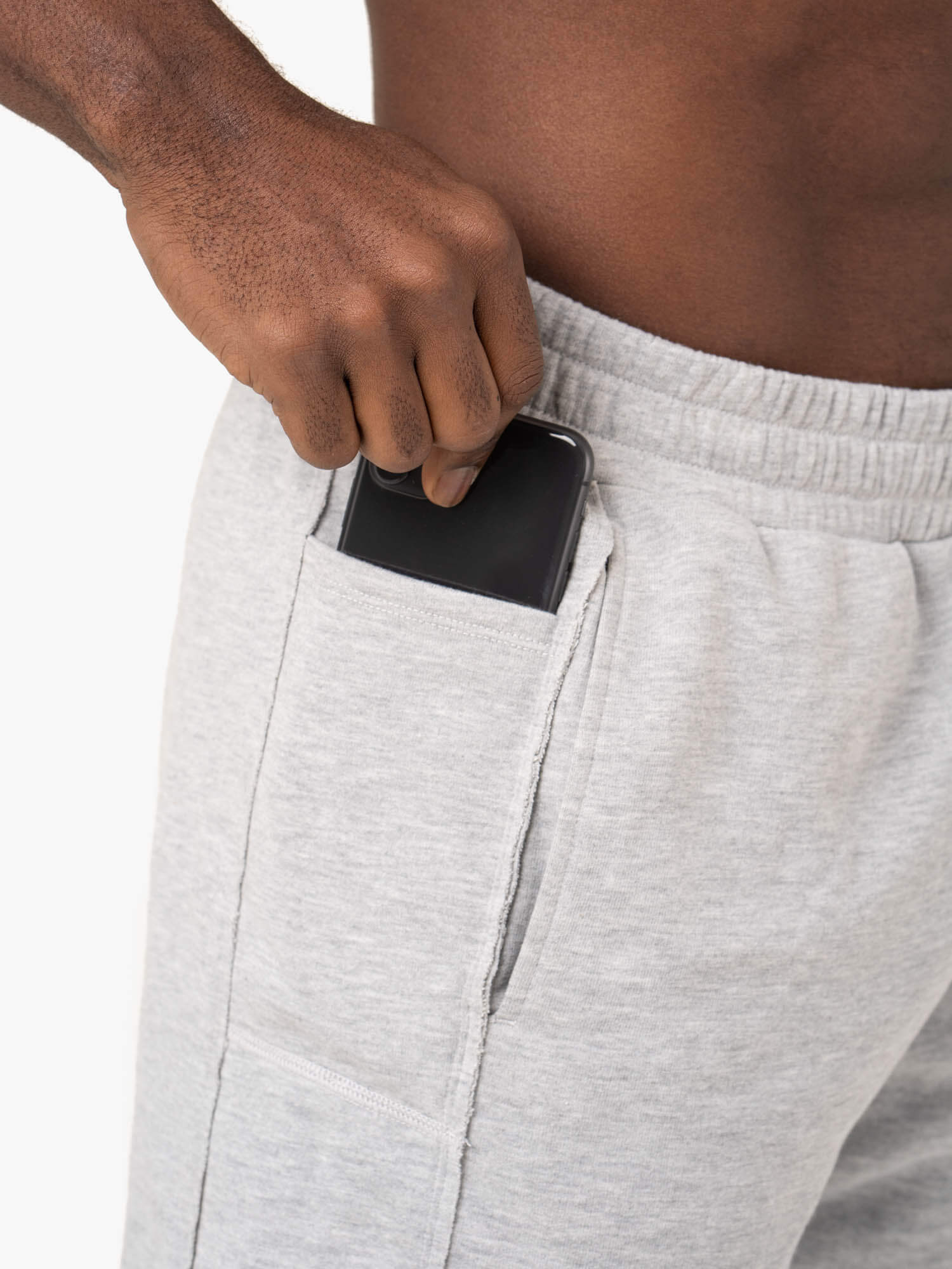 Men's Light Grey Marl Pursuit Track Shorts - Breathable Athletic Running Shorts for Gym, Workout & Casual Wear