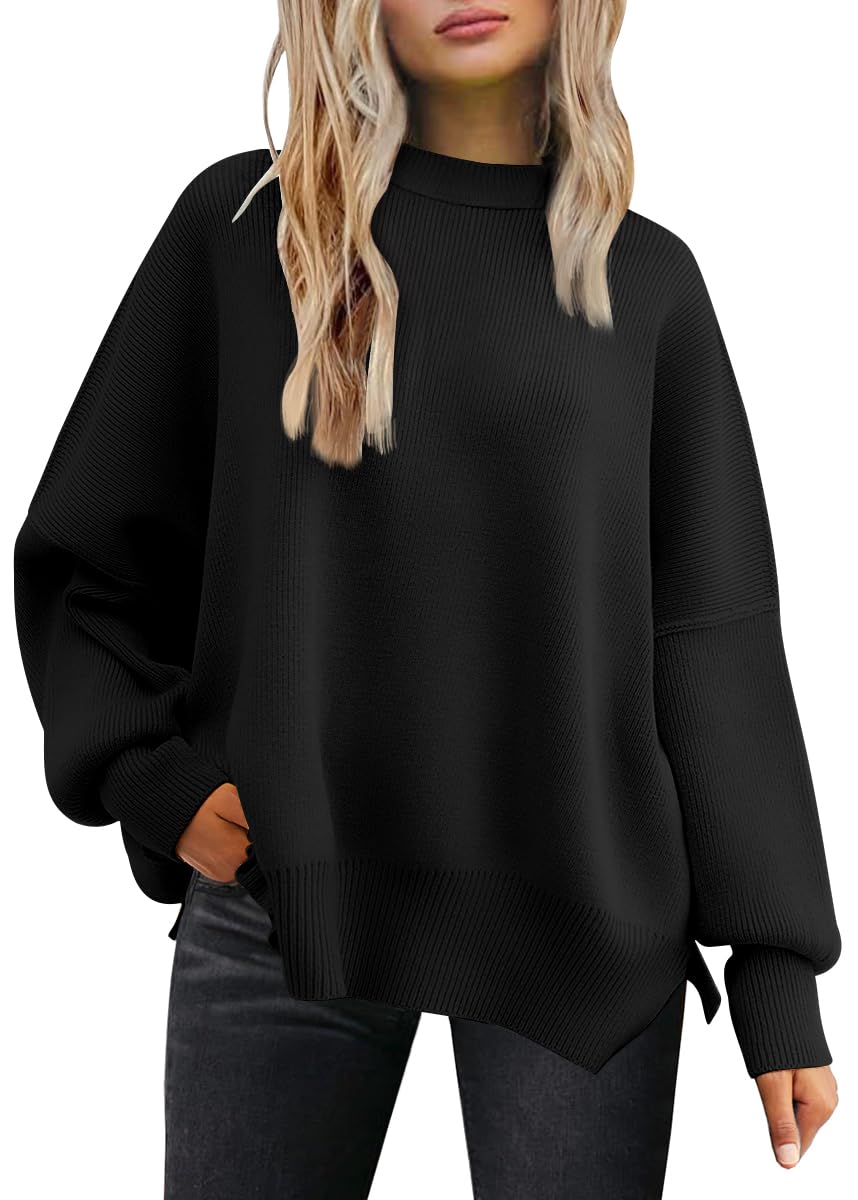 EFAN Women's Oversized Sweaters 2025 - Fall Crewneck Batwing Sleeve Pullover Sweater for Women | Cozy Winter Knit Top for Casual Outfits, Office Wear & Weekend Lounging