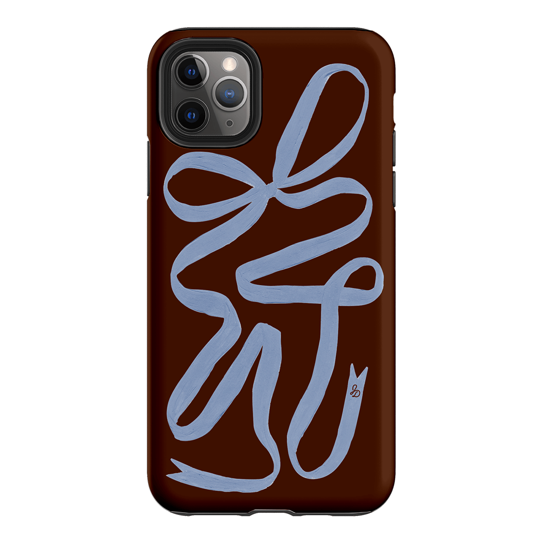 Elegant Mocha Ribbon Phone Case - Slim Protective Cover for iPhone & Samsung - Perfect for Everyday Use, Parties & Gifts