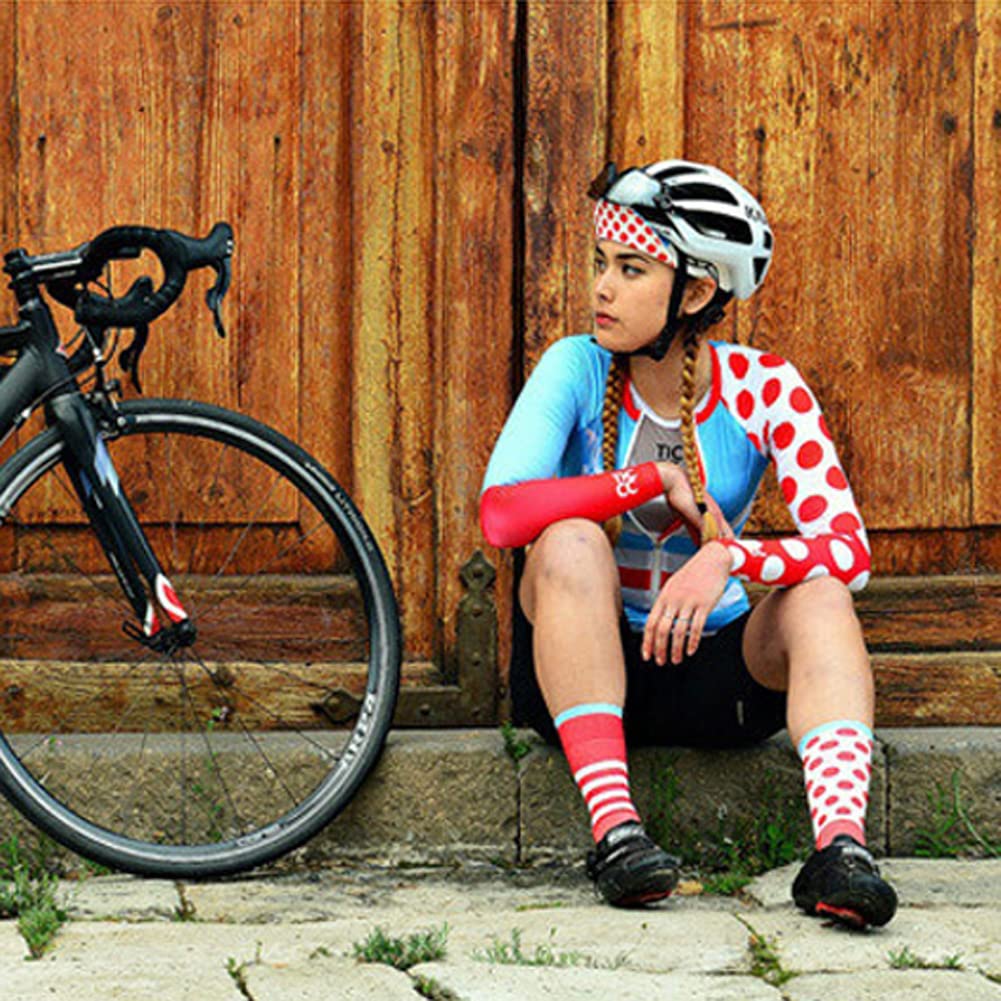 Cycling Socks for Men & Women - Breathable Bike Riding Socks for XC, MTB, BMX Sports - Moisture Wicking Athletic Ankle Socks in Black, Pink, Blue, Green, Orange - Perfect for Road Cycling, Mountain Biking & Indoor Training