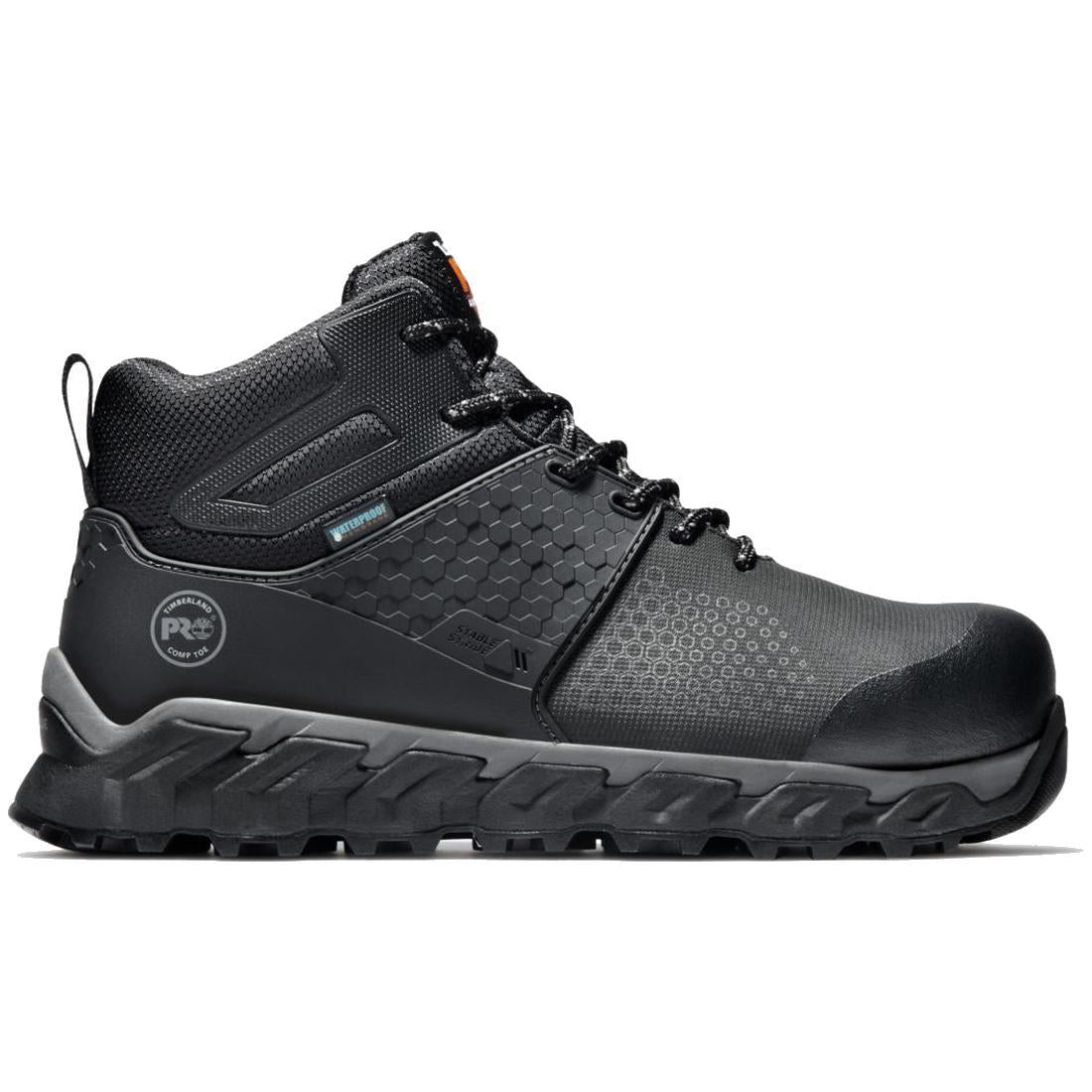 Ridgework Composite Toe Waterproof Work Boots for Men - Black Safety Shoes for Construction, Hiking & Outdoor Work - ASTM F2413 Certified