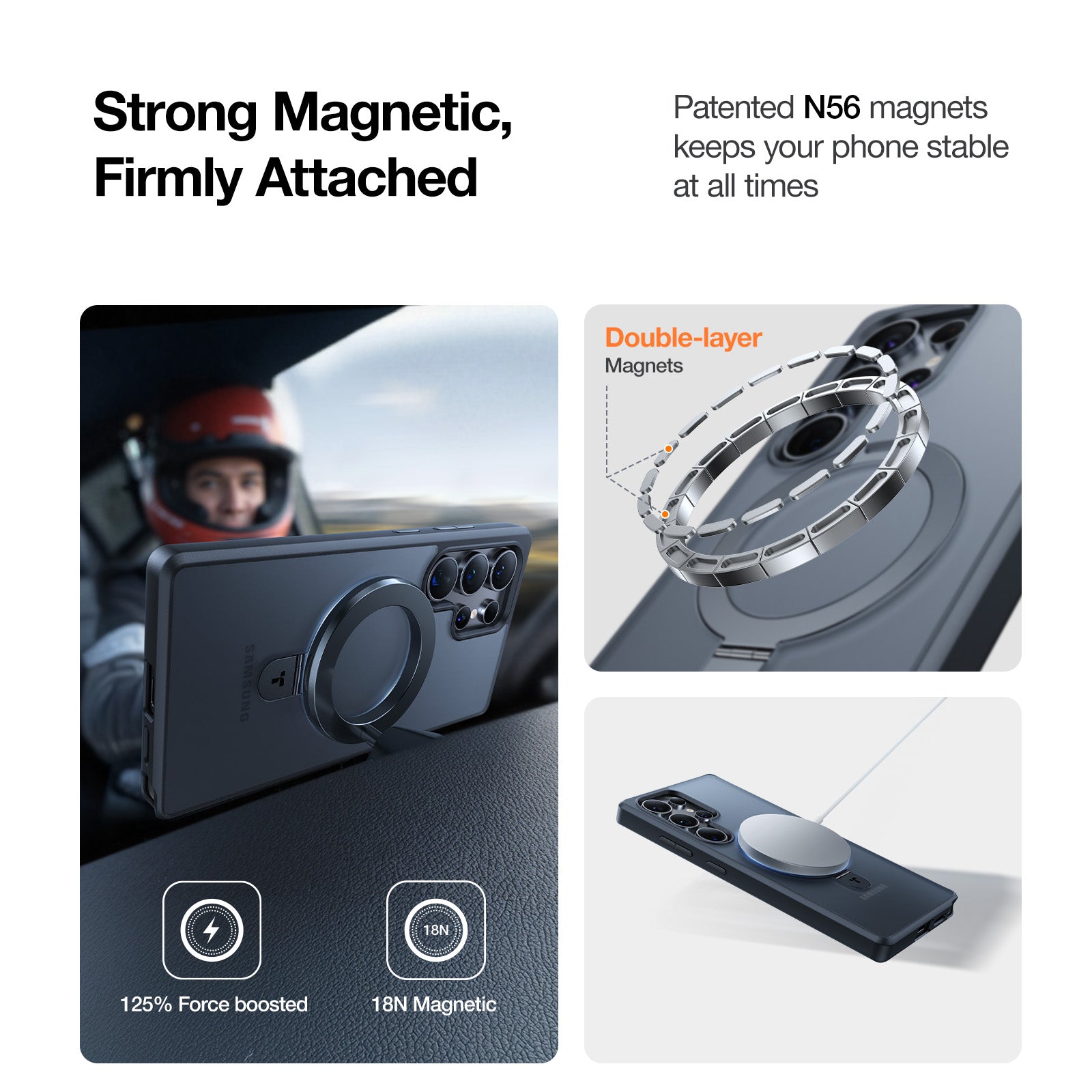 Ostand Q1 Guardian Case for Samsung Galaxy S25 Plus - Shockproof, Anti-Scratch Protection - Perfect for Outdoor Activities, Travel & Daily Use
