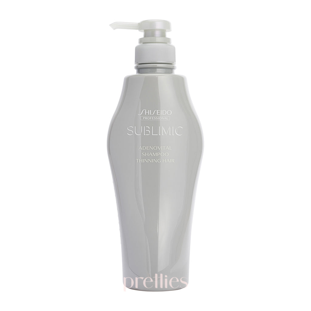 Shiseido SUBLIMIC Adenovital Shampoo for Thinning Hair & Grey Hair - 500ml (934361) - Volumizing & Anti-Aging Hair Care for Men & Women - Perfect for Daily Use & Scalp Nourishment